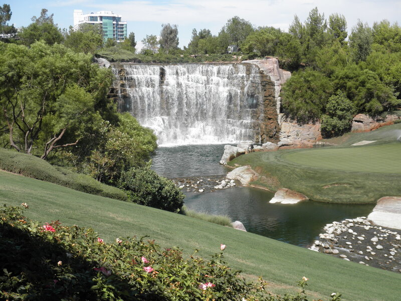 Artificial Waterfall and Golf Course