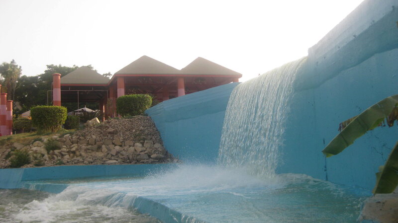 Artificial Waterfall at Water Park