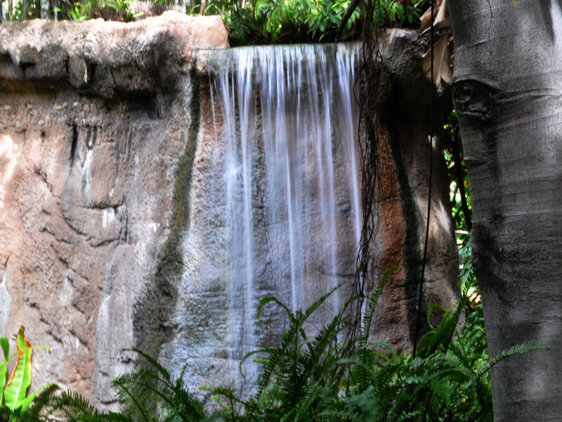 Artificial Waterfall — Green, Serene