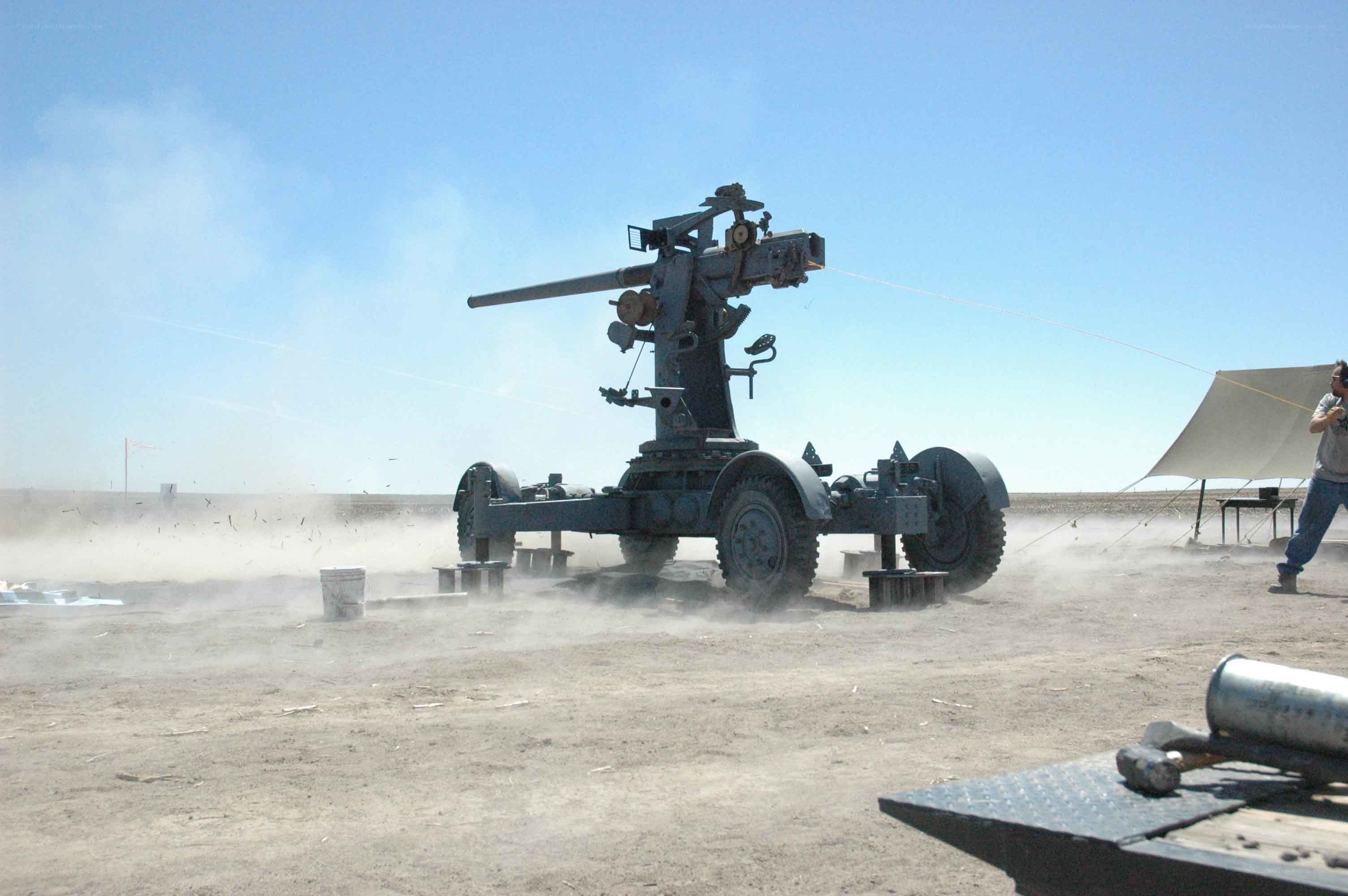Artillery firing at range