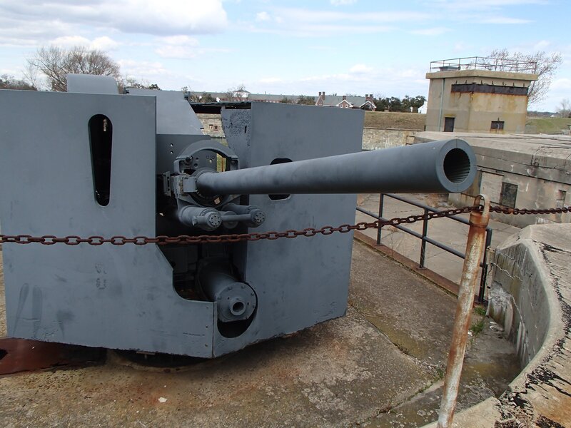 Artillery gun at a historic fort
