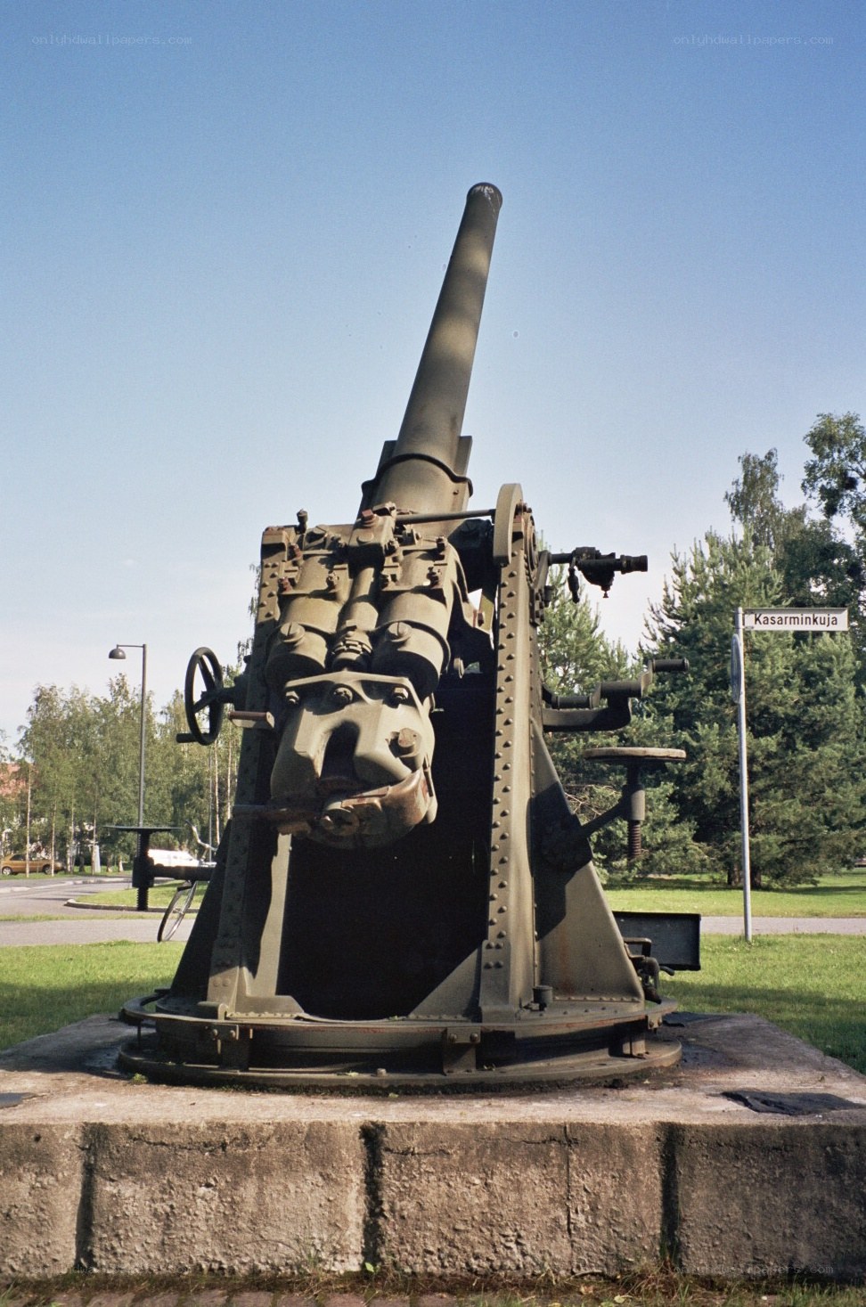 Artillery gun on display