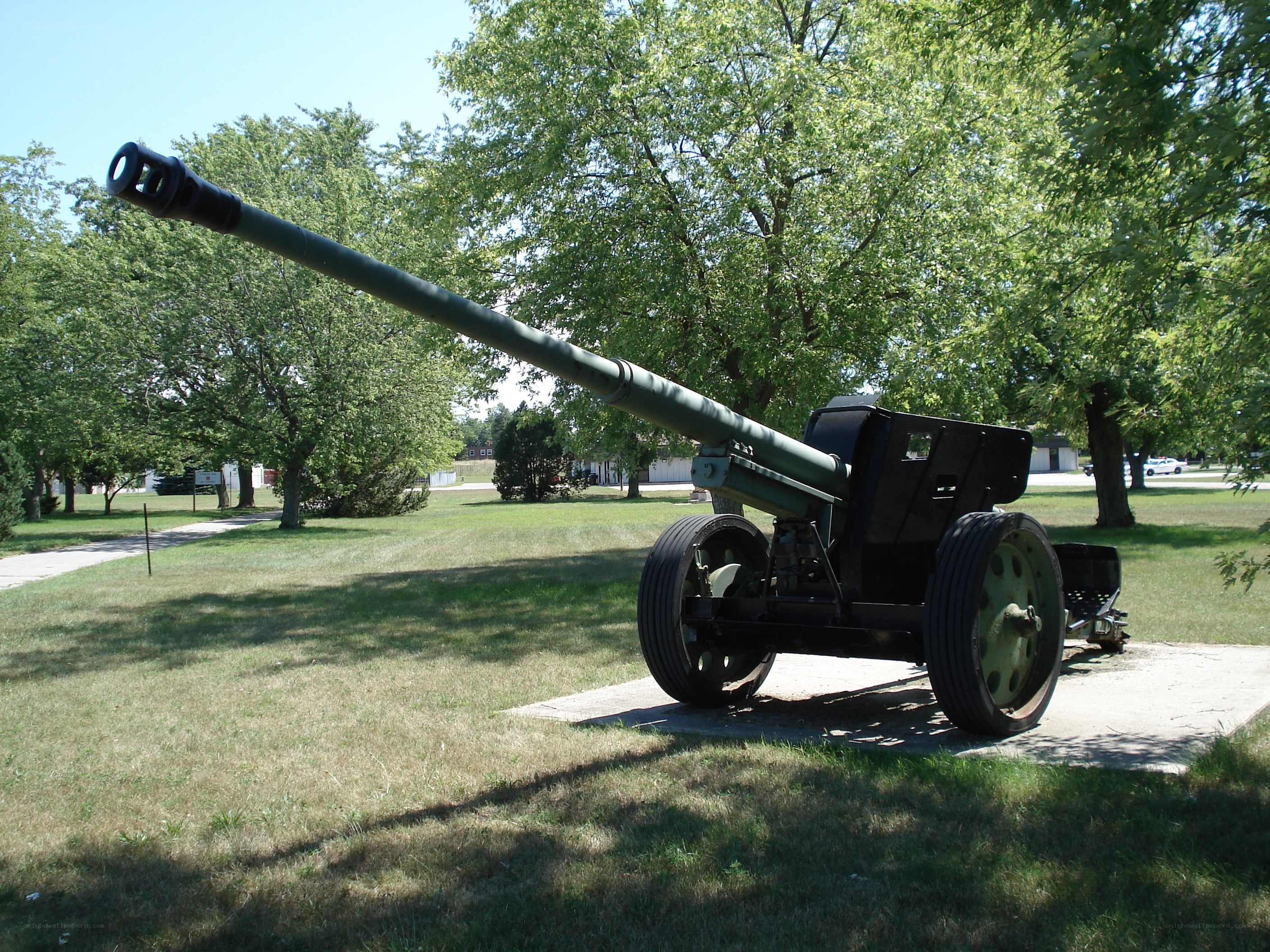 Artillery gun on display