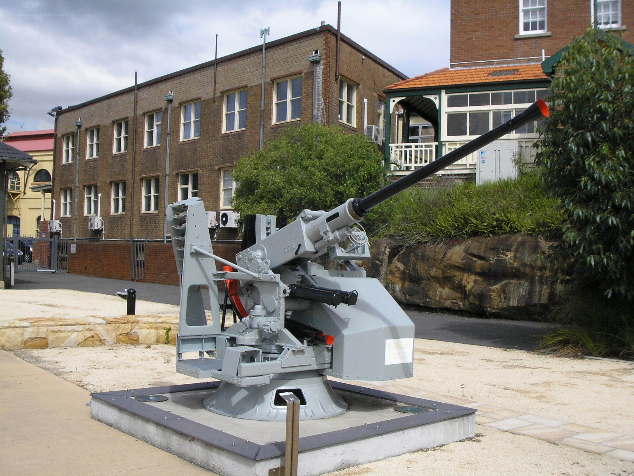 Artillery gun on display