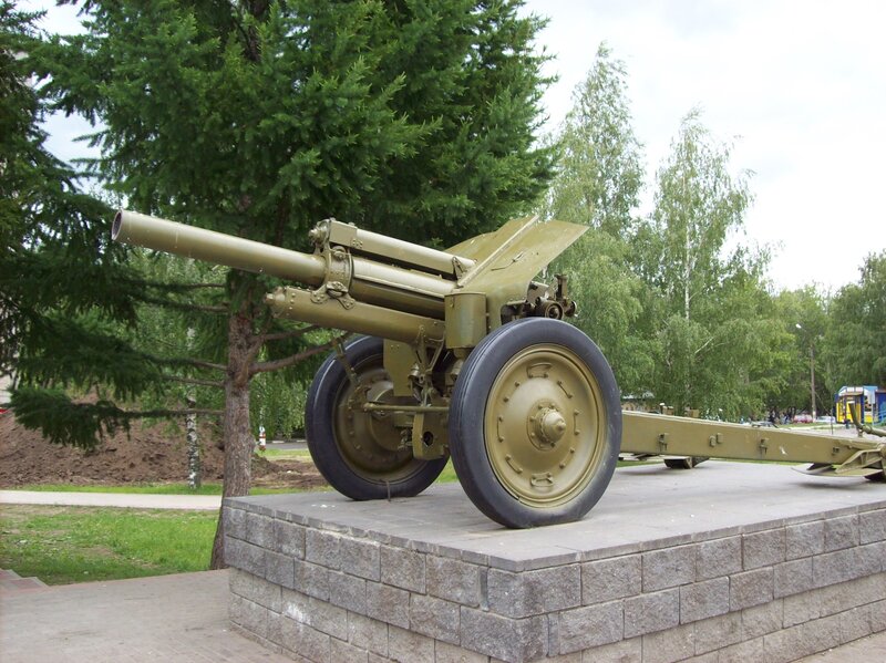 Artillery gun on display