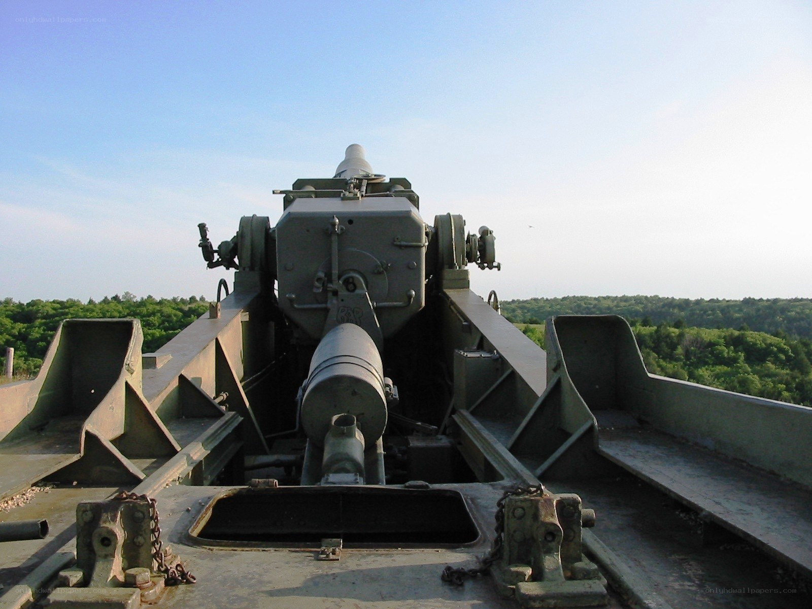 Artillery gun on display