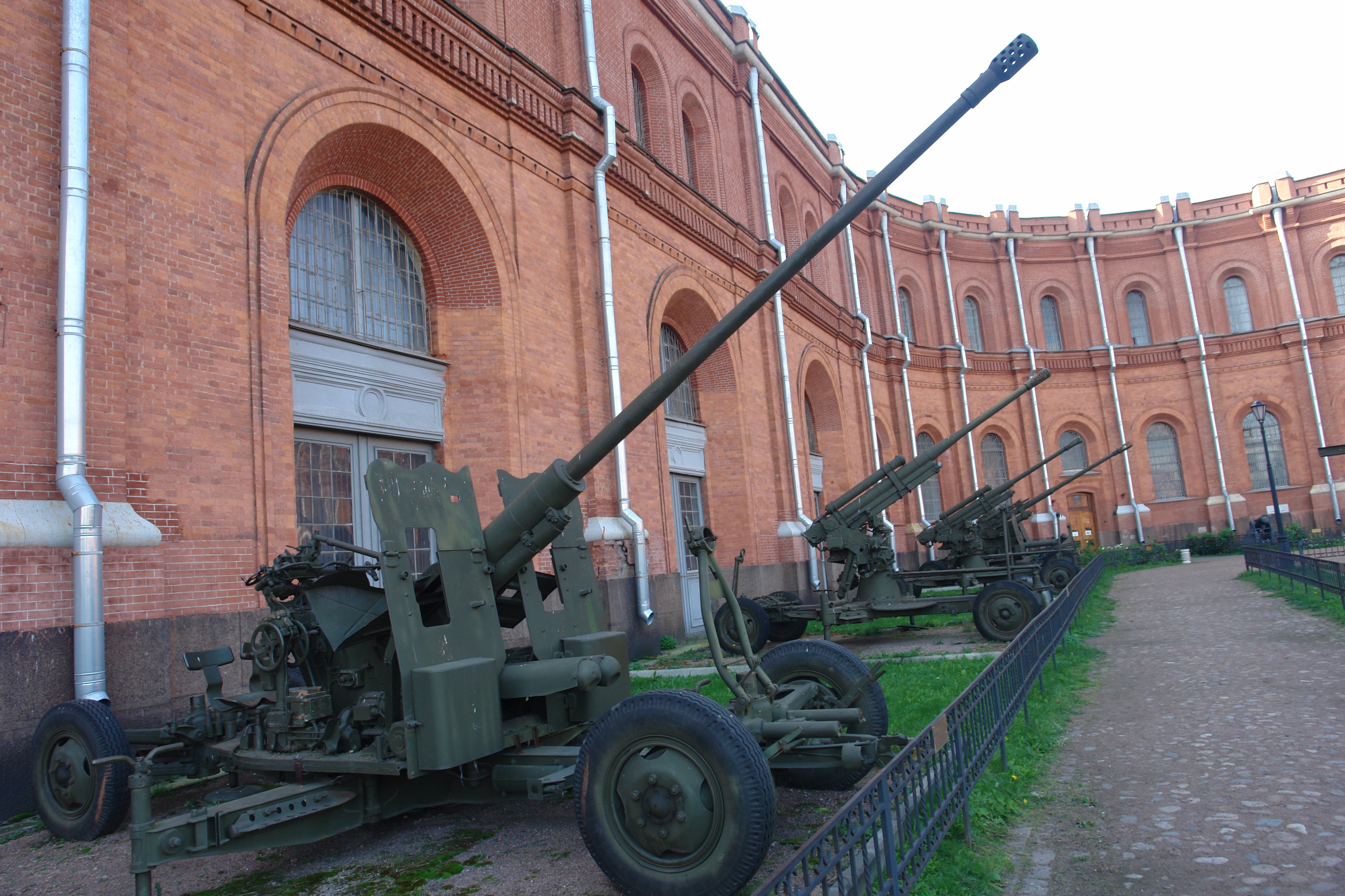 Artillery guns on display
