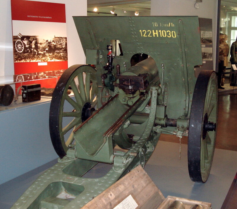 Artillery piece in museum