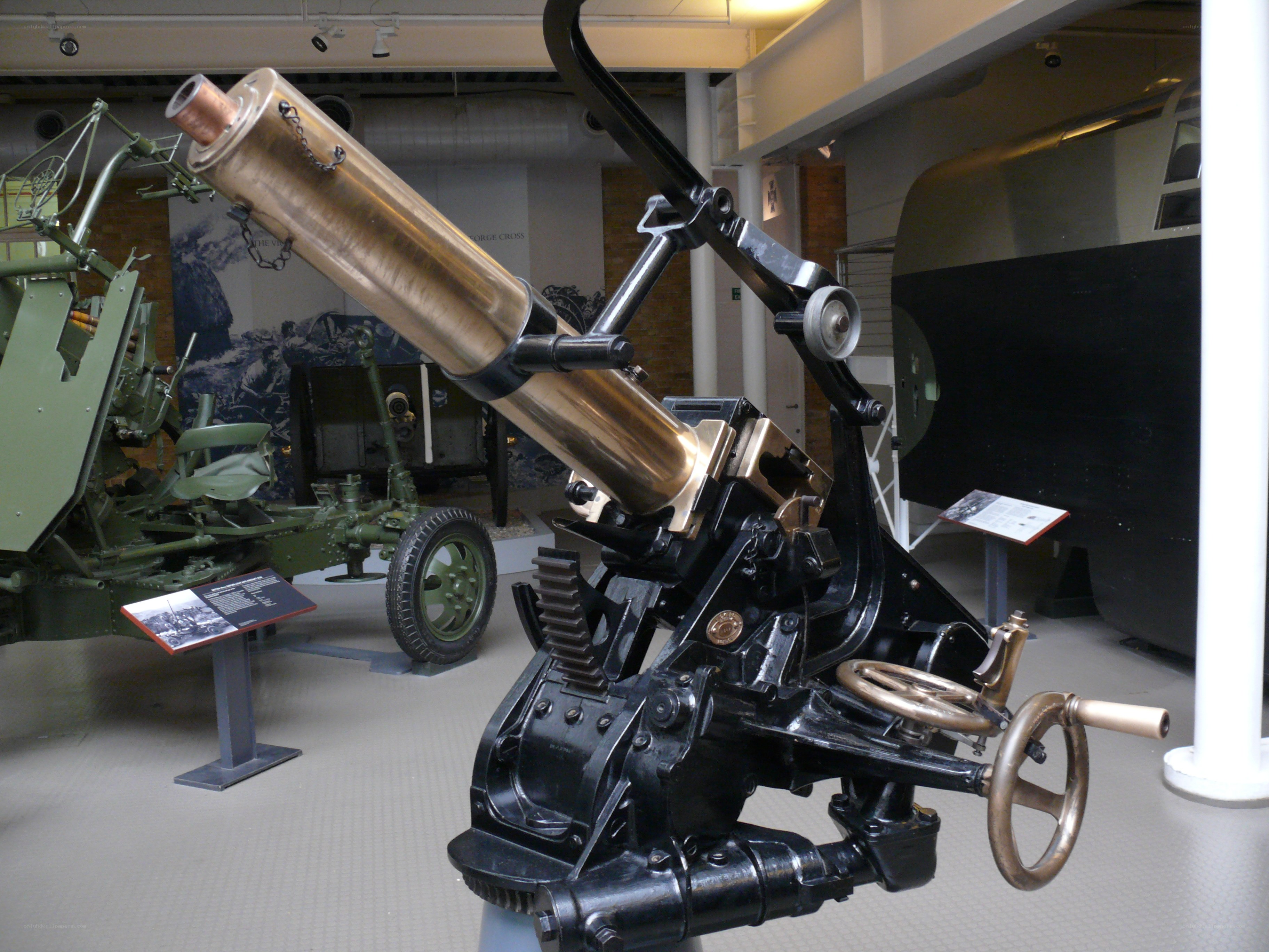 Artillery piece in museum