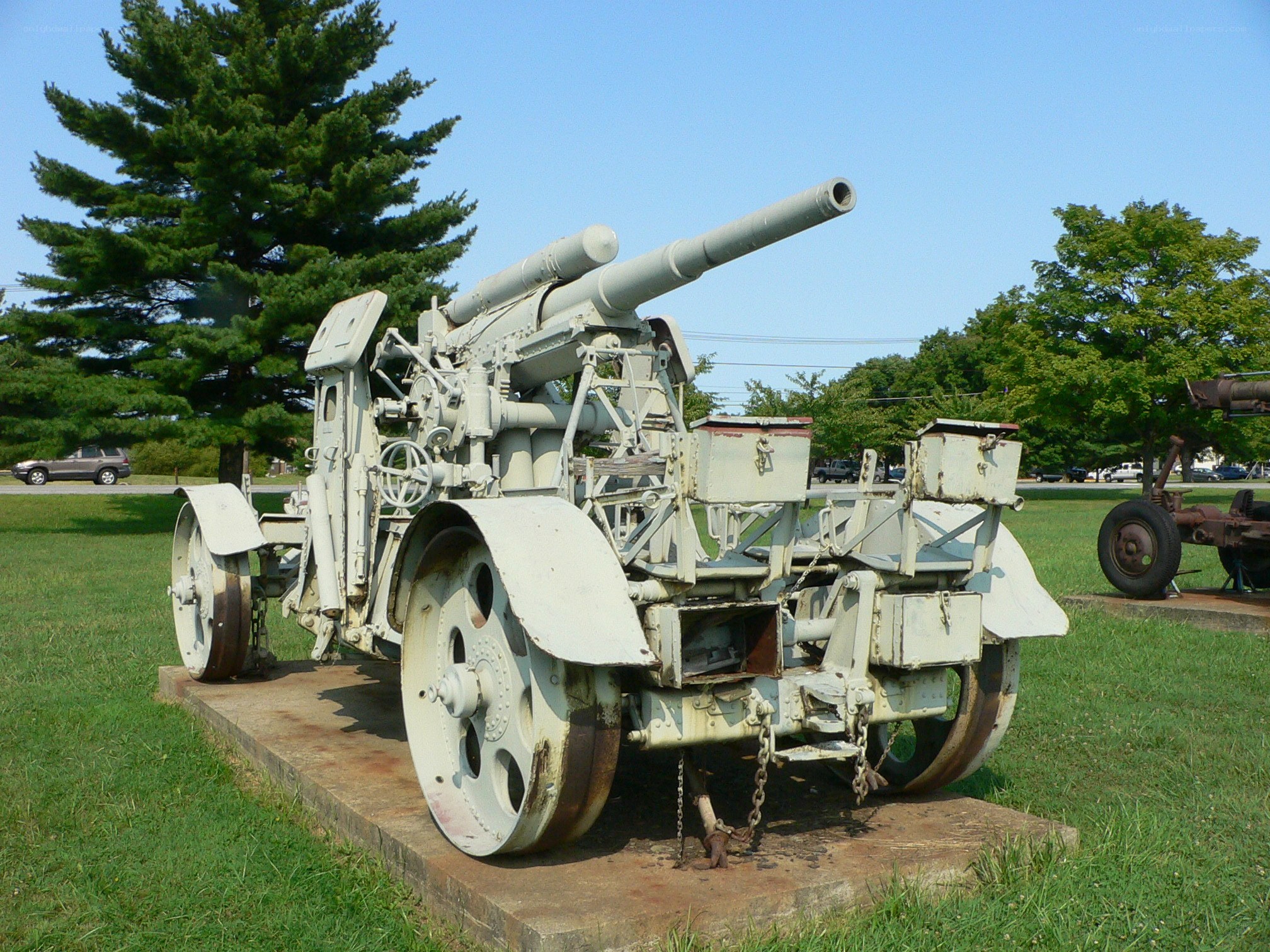 Artillery piece on display