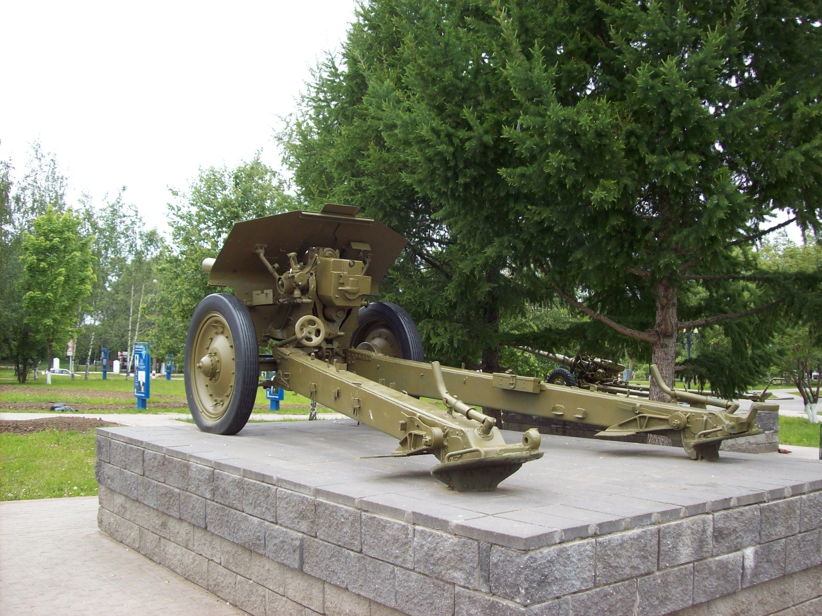Artillery piece on display