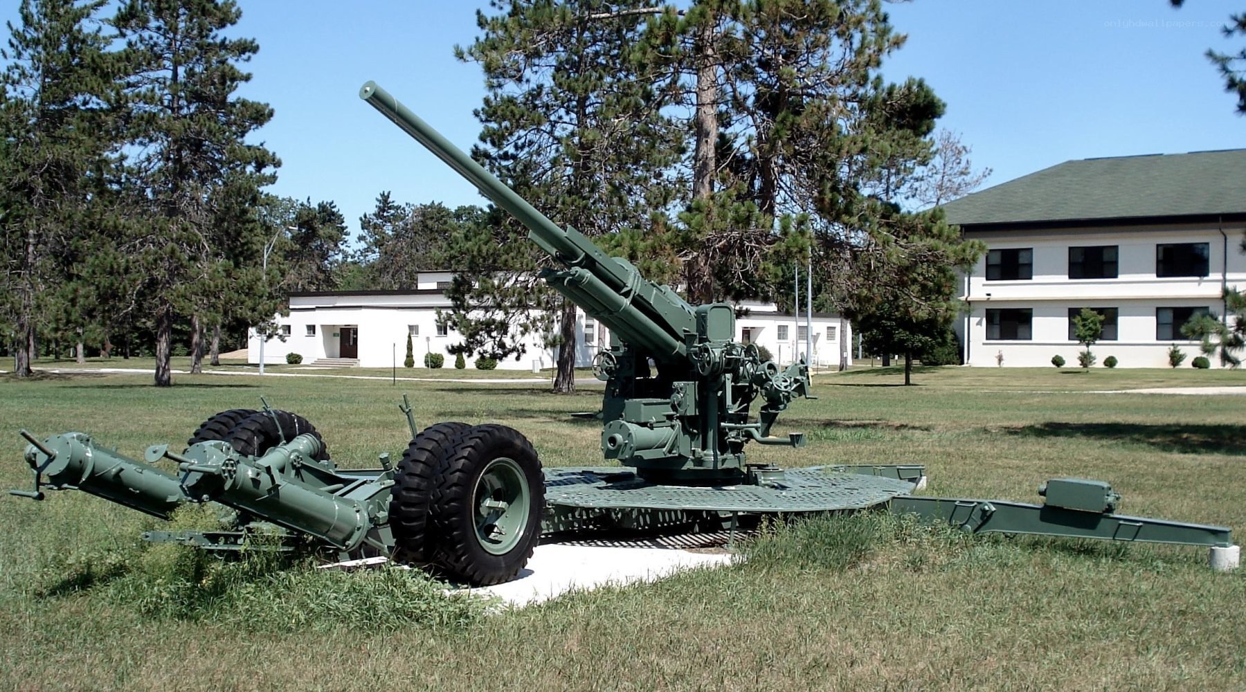 Artillery piece on display