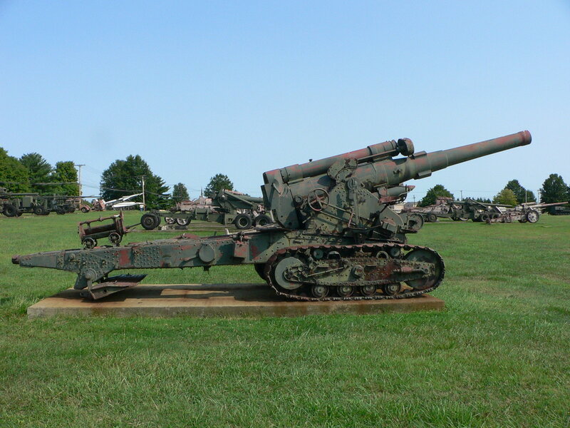 Artillery piece on display