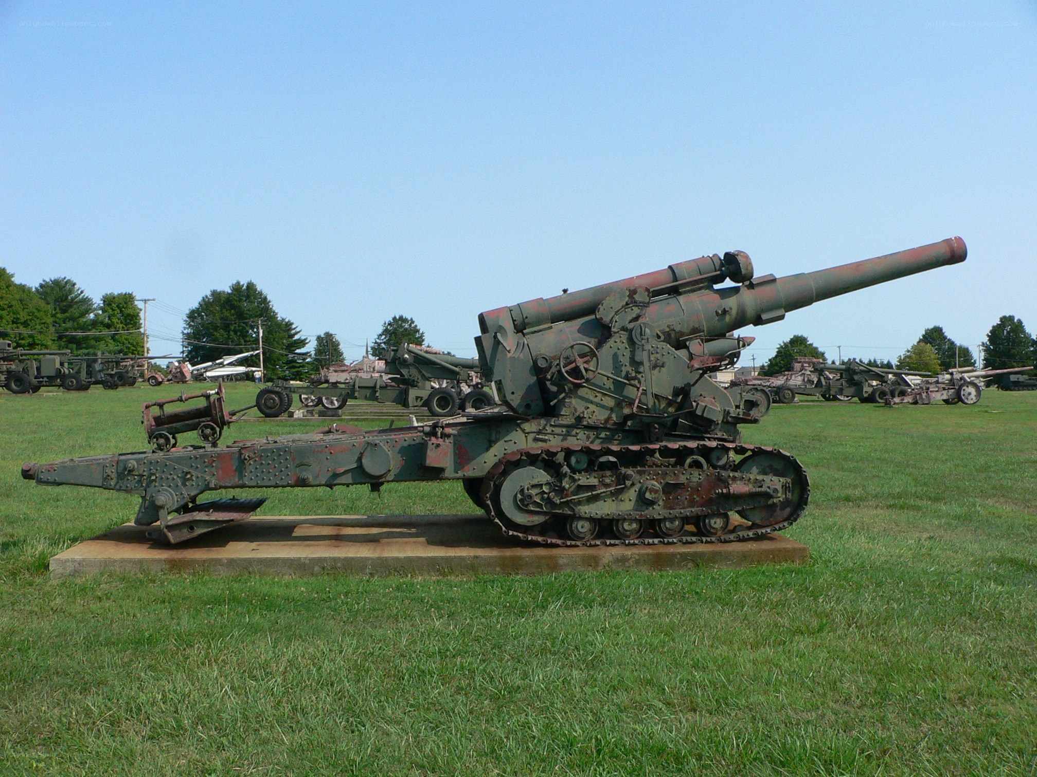 Artillery piece on display