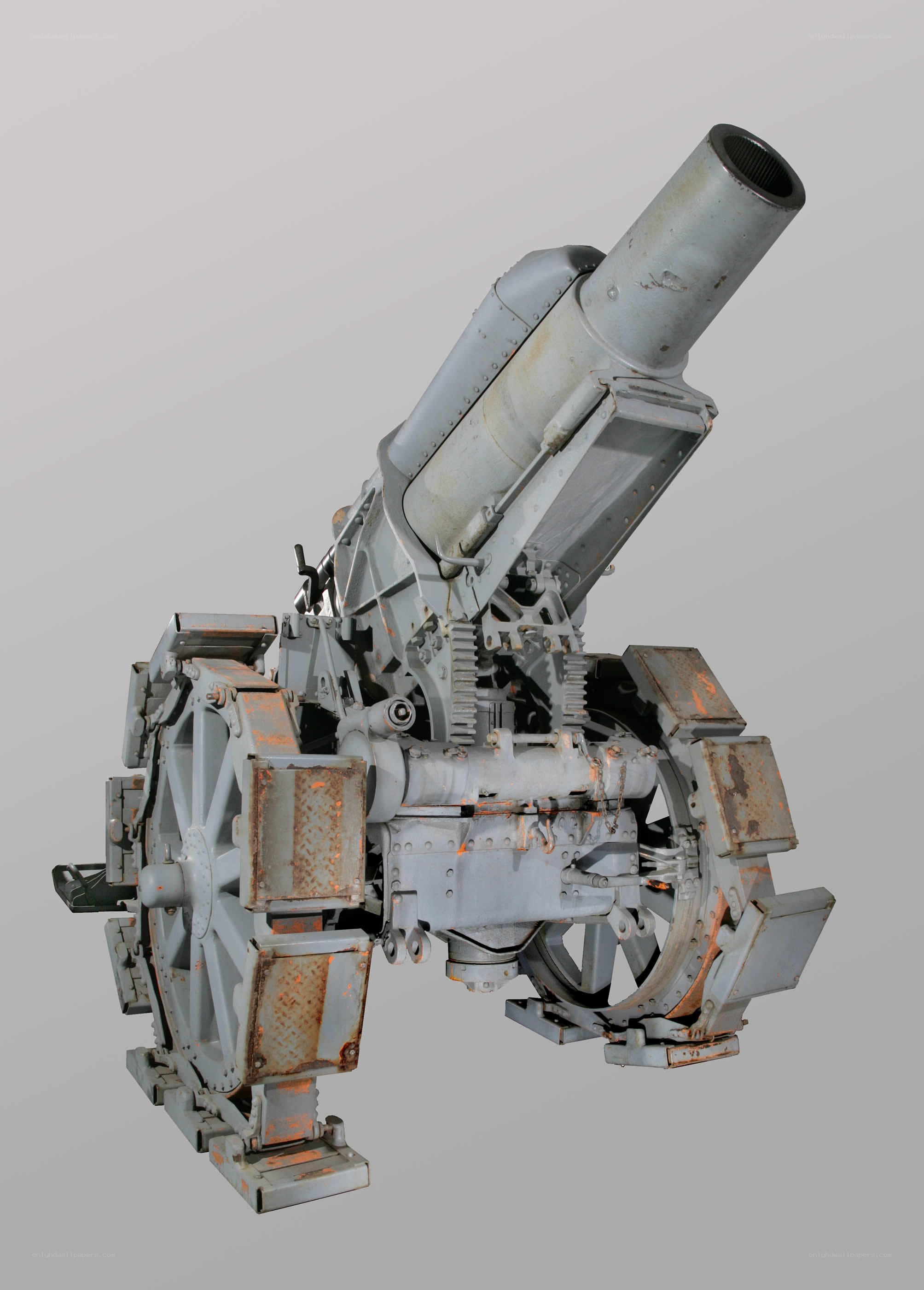 Artillery piece on display