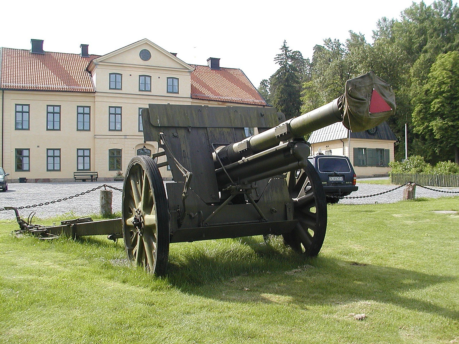 Artillery piece on display