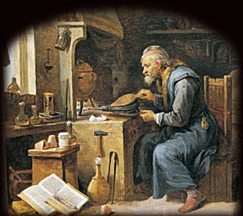 artisan at his workbench
