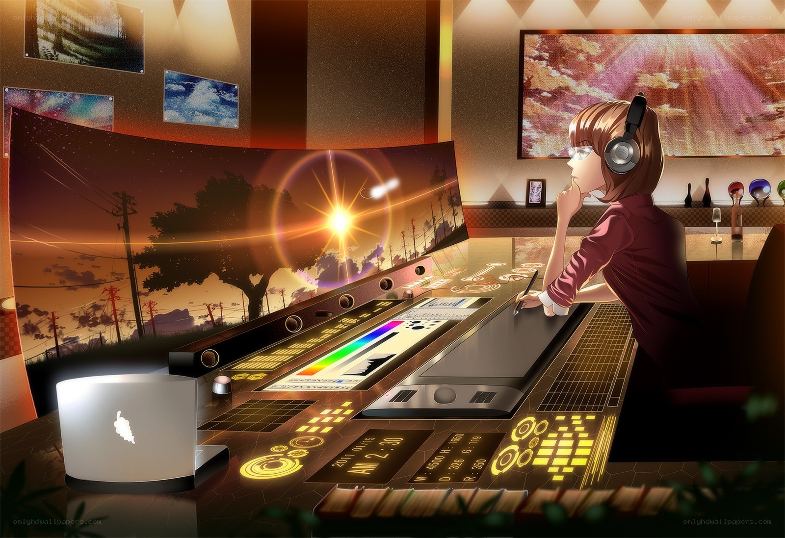 artist at digital workstation