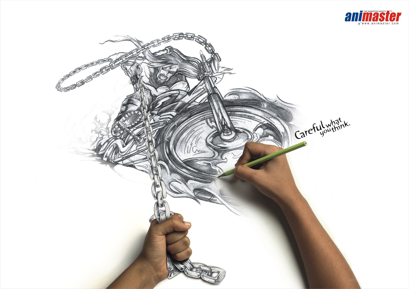 Artist drawing a warrior