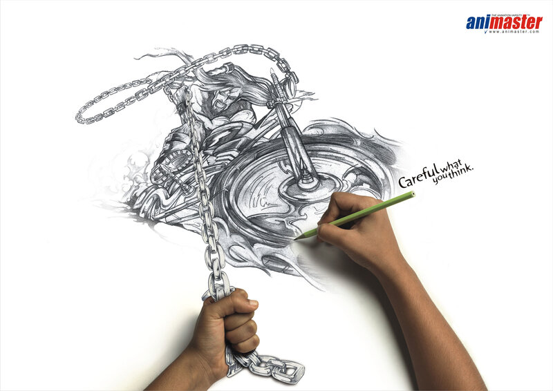 Artist Drawing Chainsaw