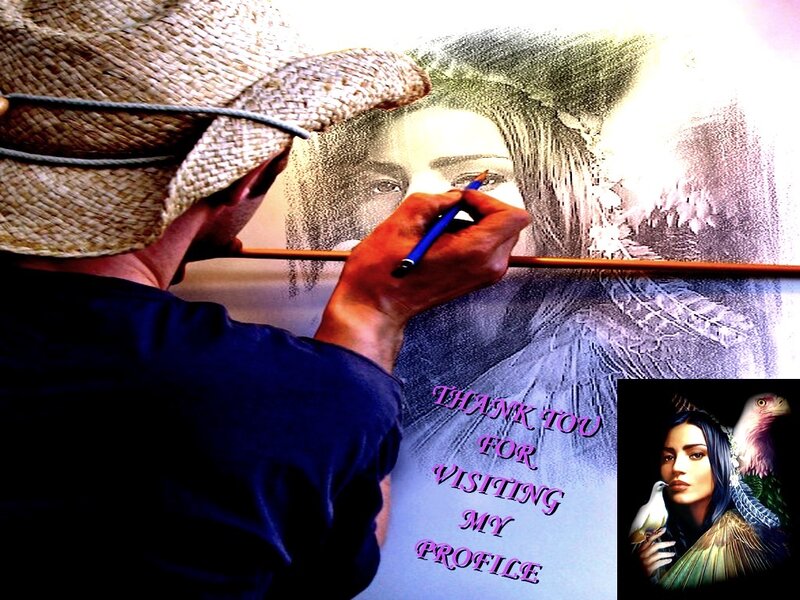 Artist Drawing Portrait