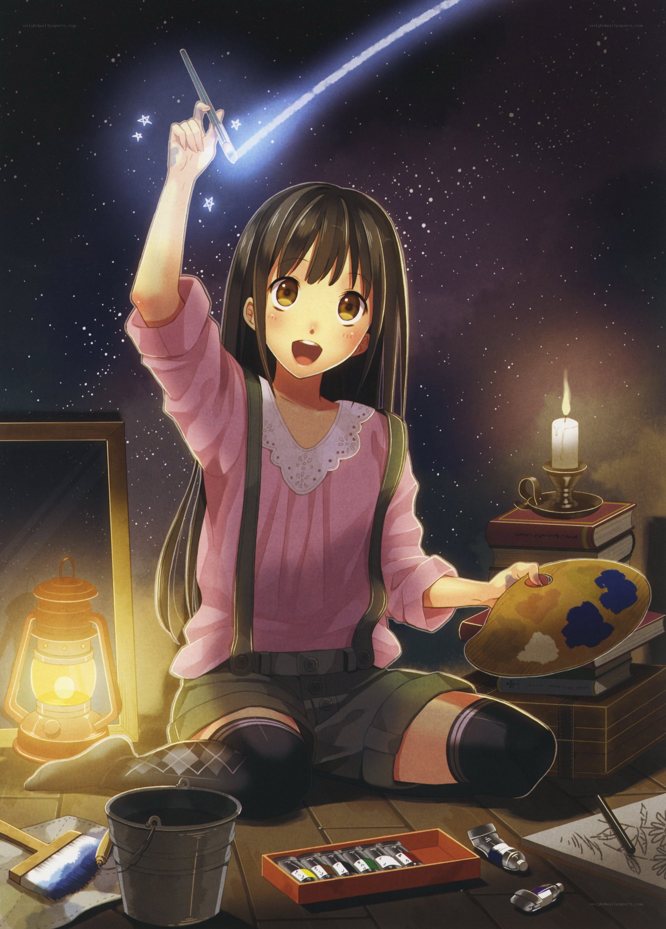 artist drawing stars