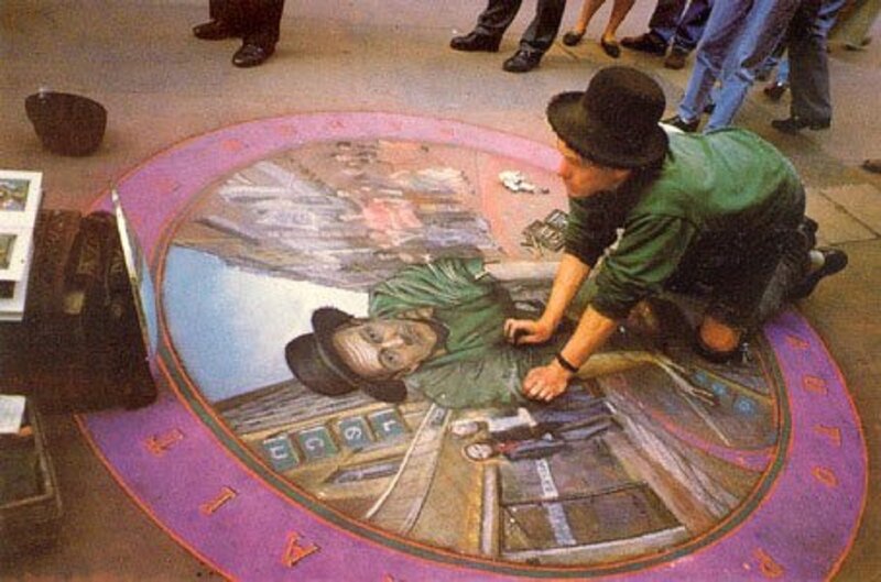 Artist Drawing Street Art