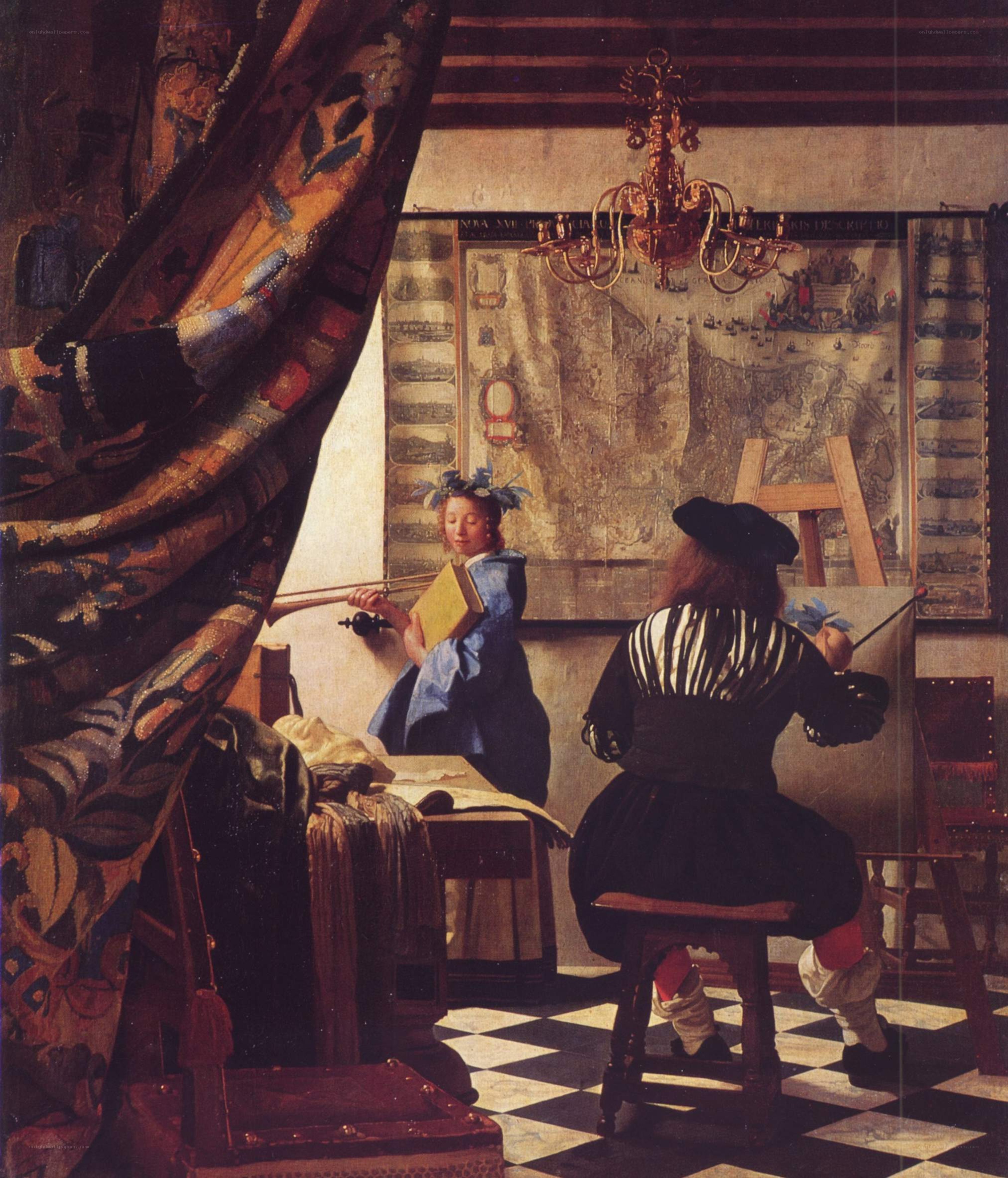 Artist in his studio