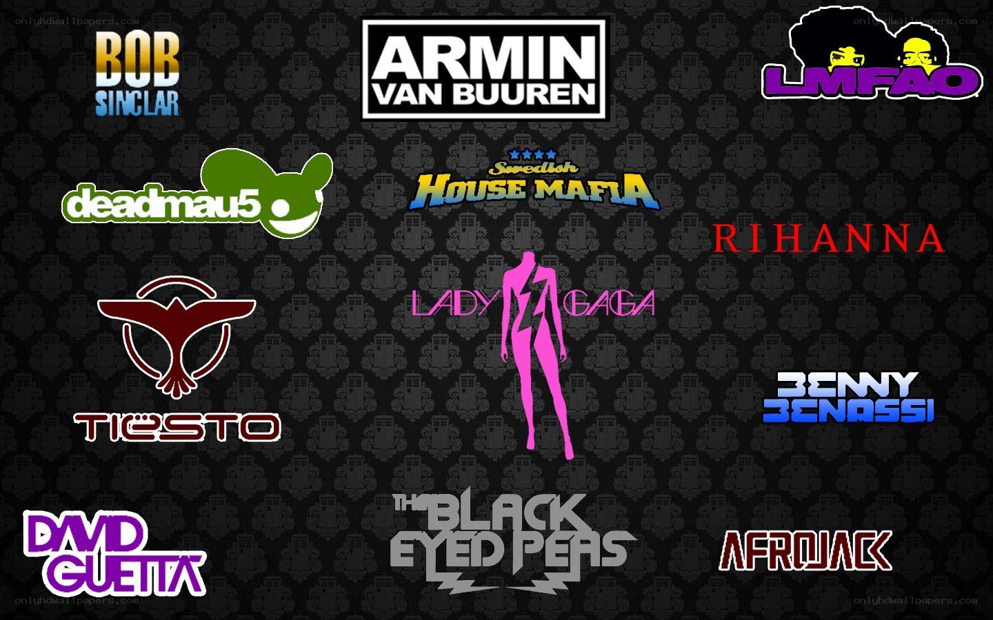 artist logos collage
