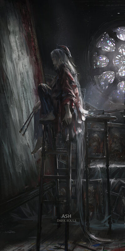 Artist on a Ladder