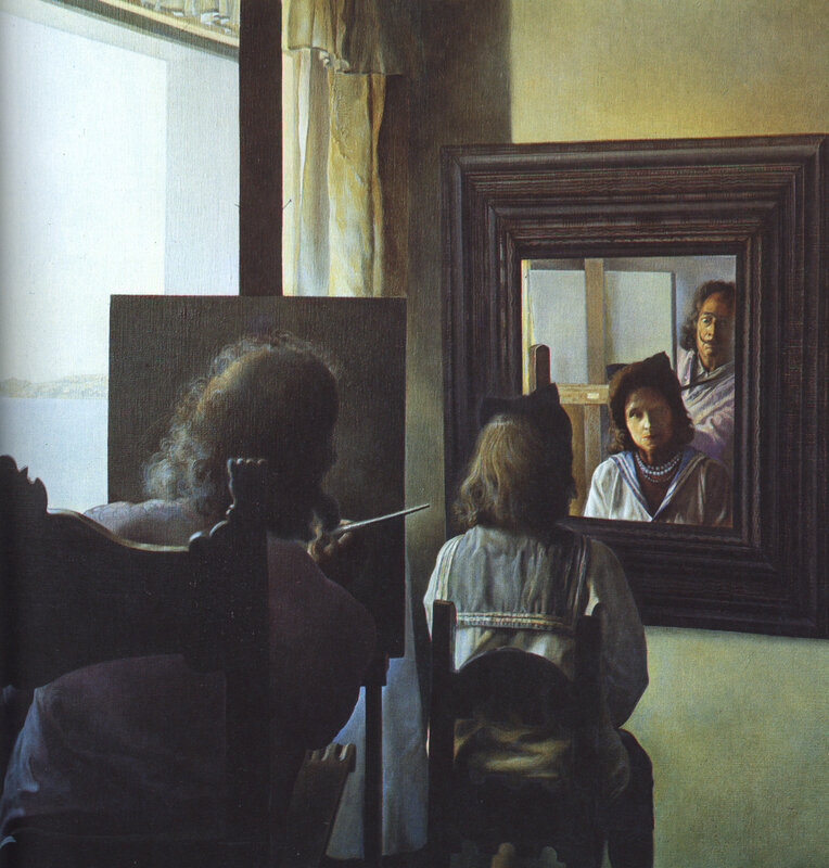Artist painting a portrait