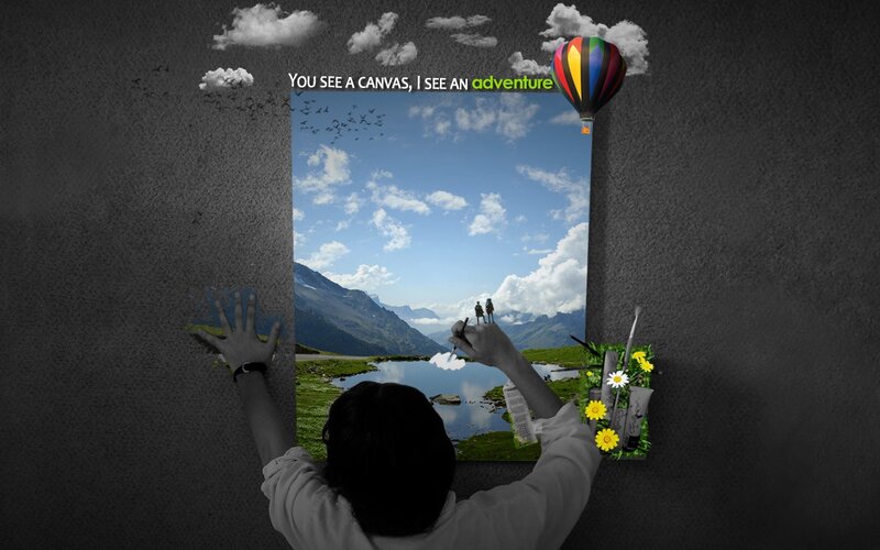 artist painting adventure