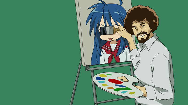 artist painting anime character