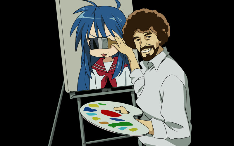 artist painting anime character