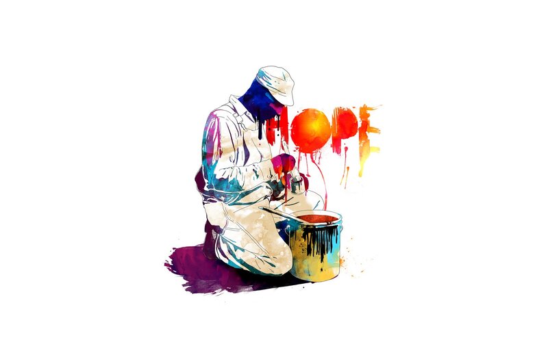 artist painting hope