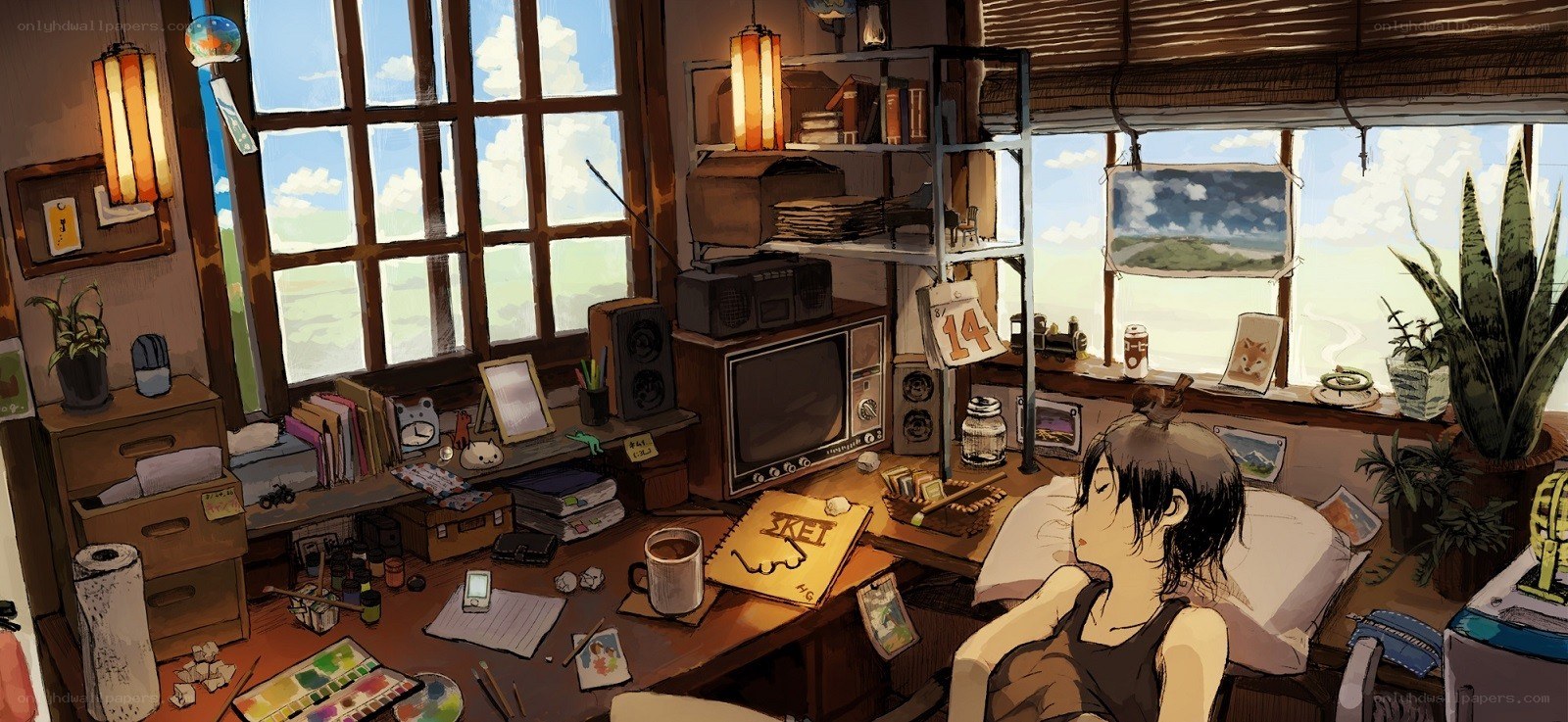 artist's cozy studio