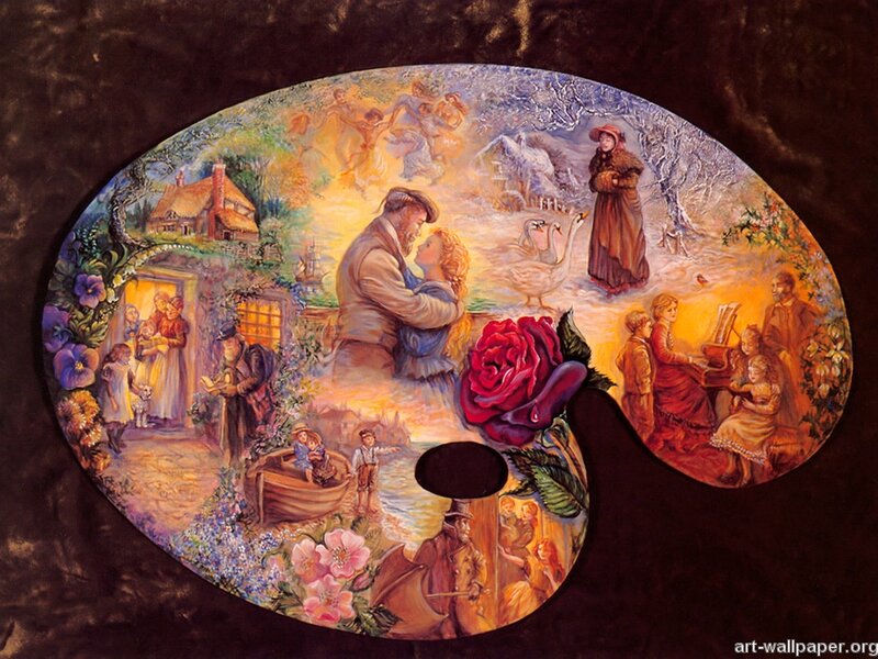 Artist's Palette with Scenes