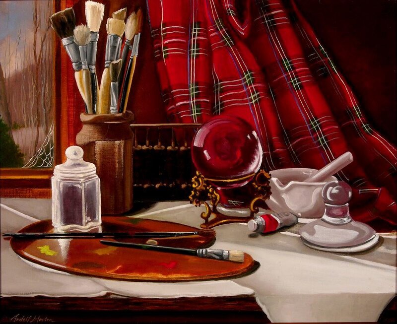 Artist's Still Life Setup