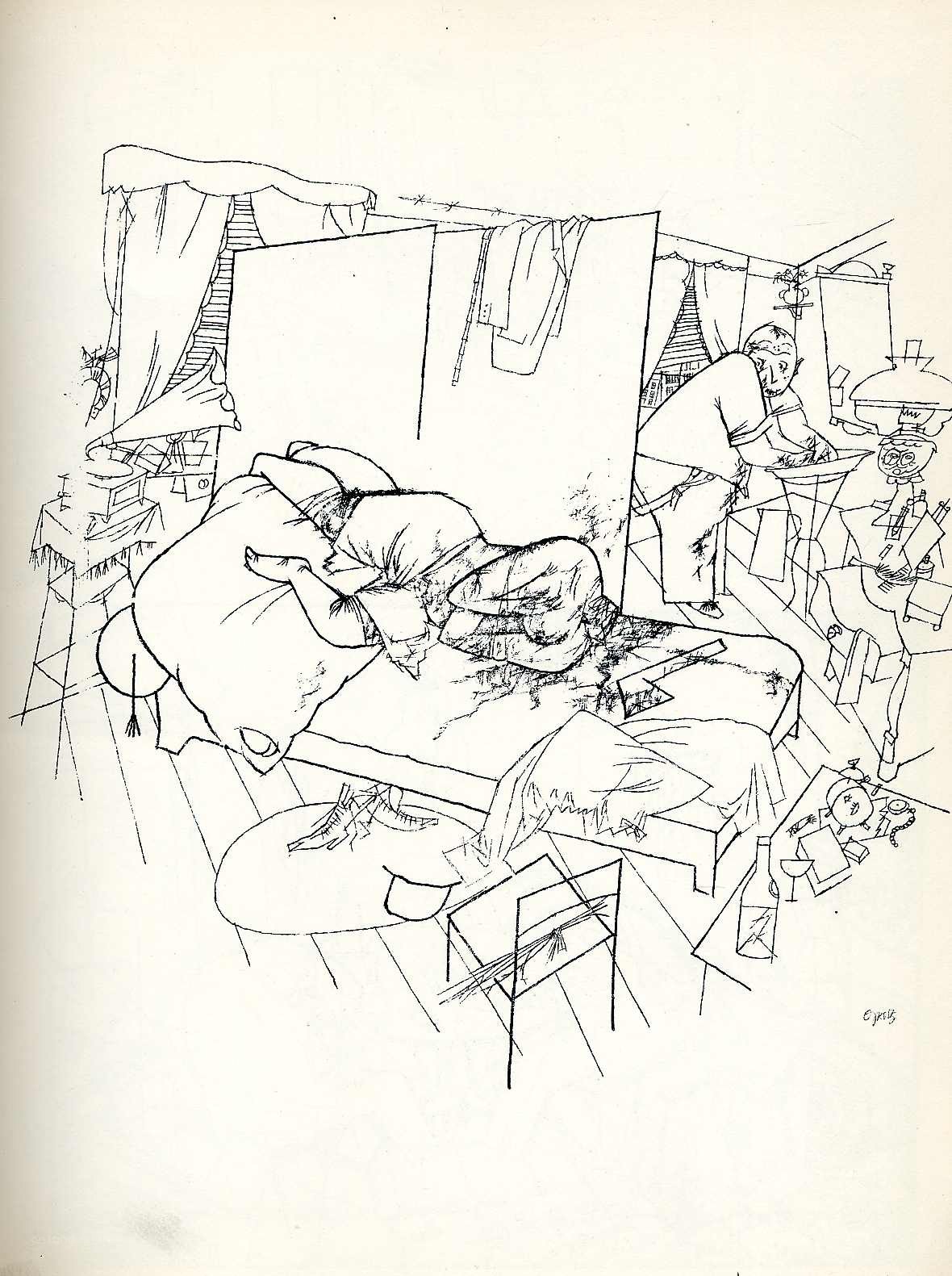 Artist's studio sketch