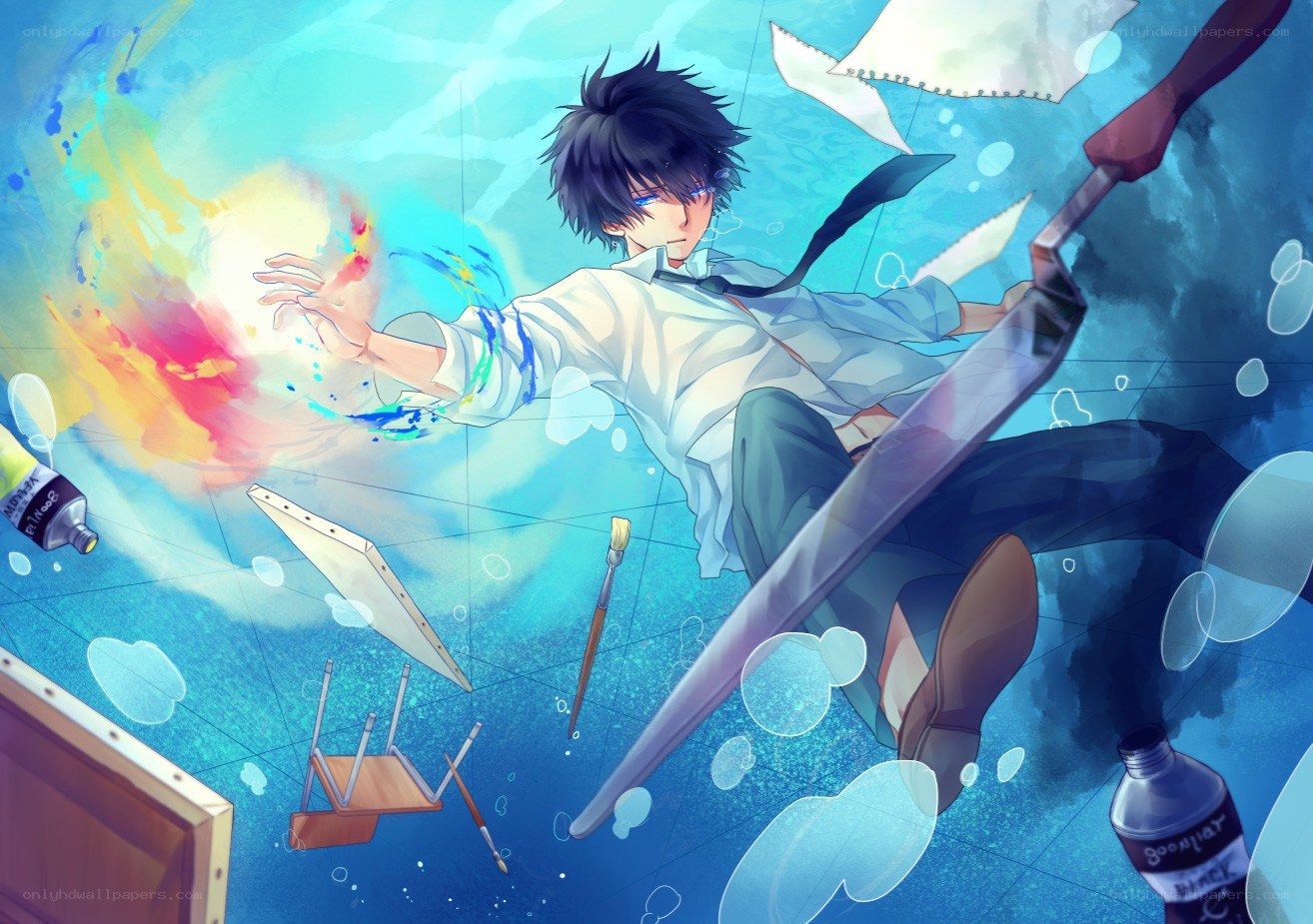 artist underwater with paint