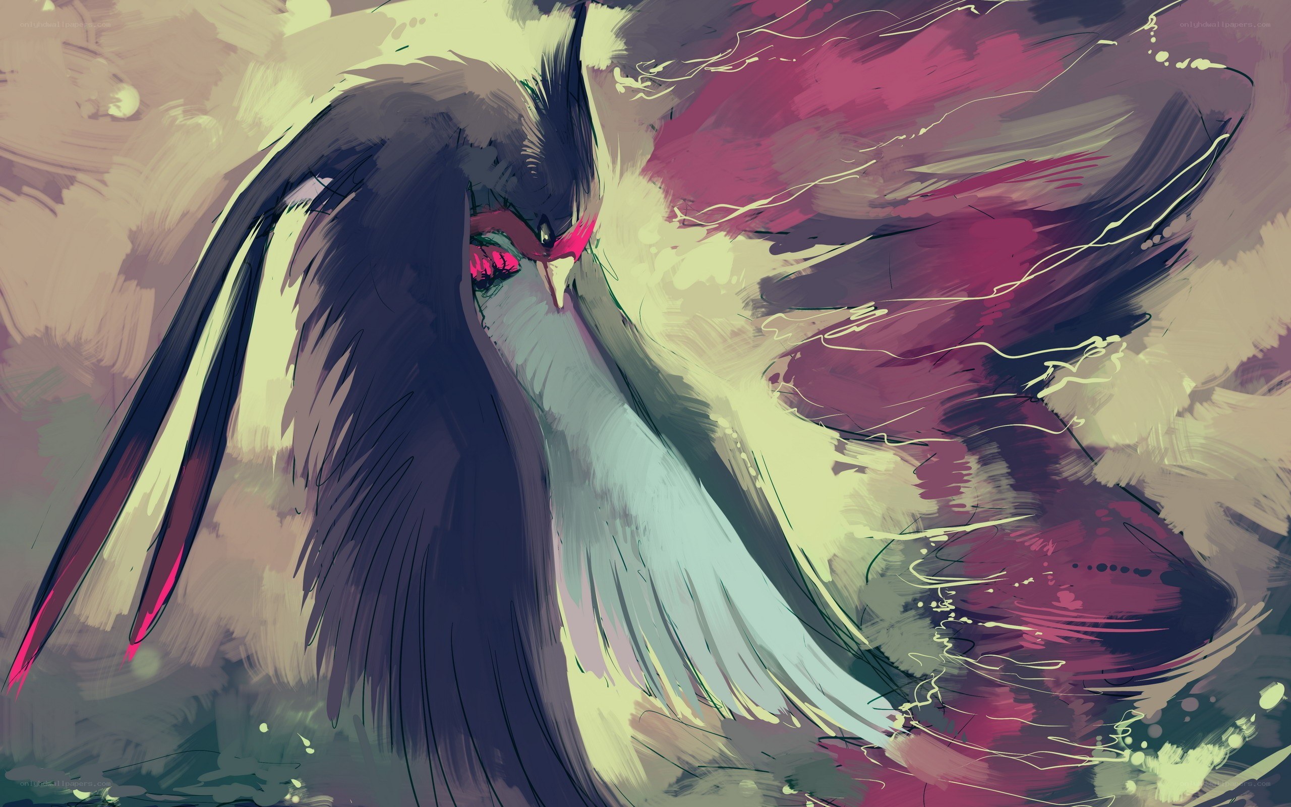 artistic bird with vibrant colors