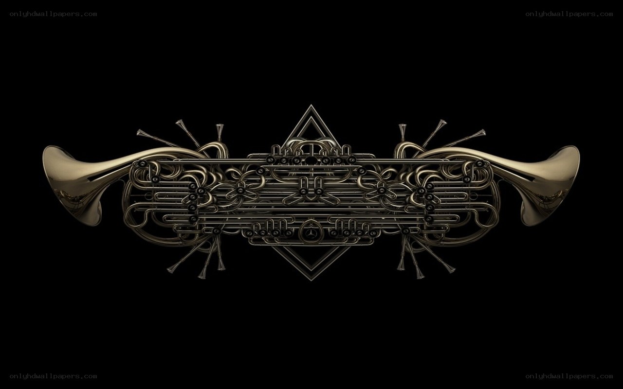 Artistic brass instrument sculpture