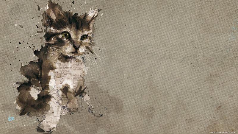 artistic cat illustration