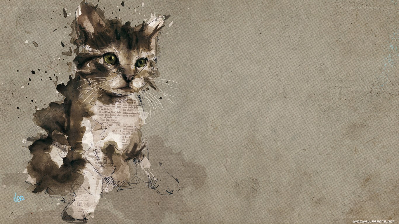 artistic cat illustration