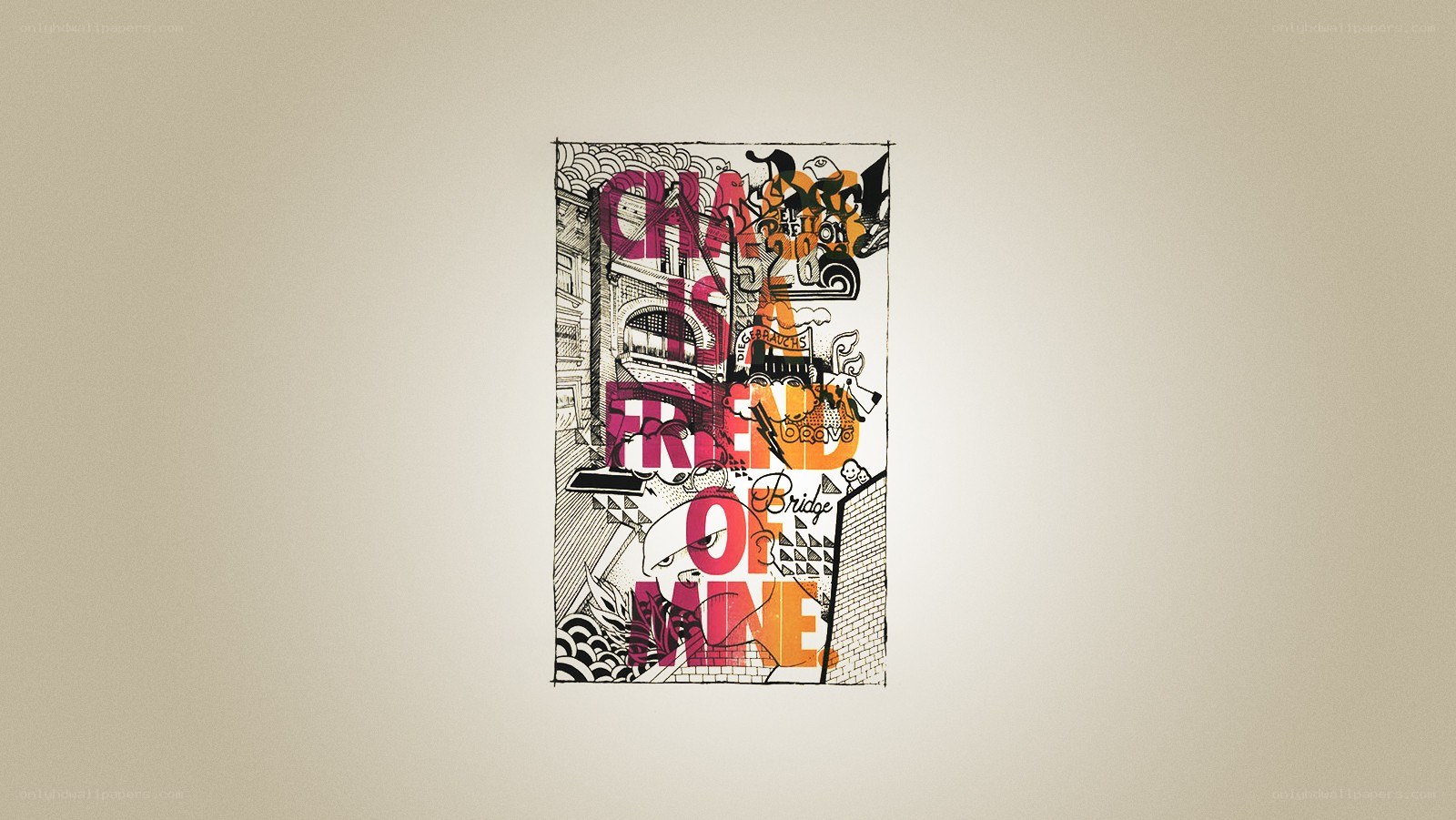 artistic collage with text