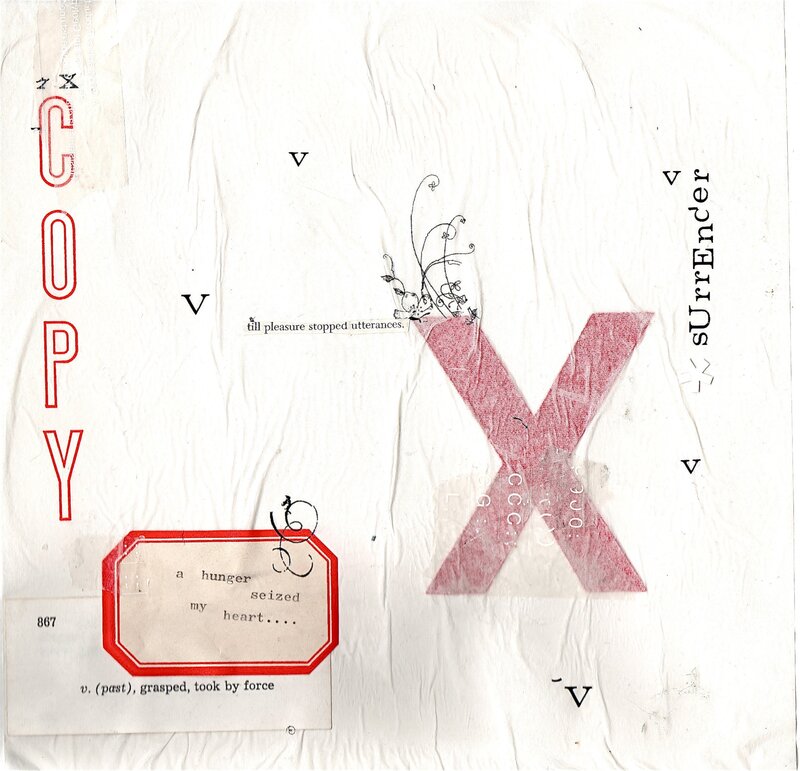 artistic collage with text elements