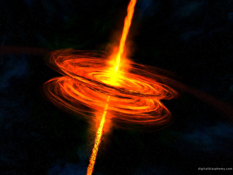 Artistic depiction of a black hole