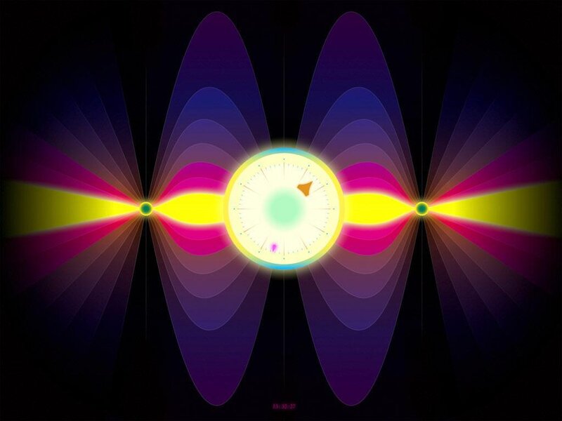 Artistic depiction of a pulsar