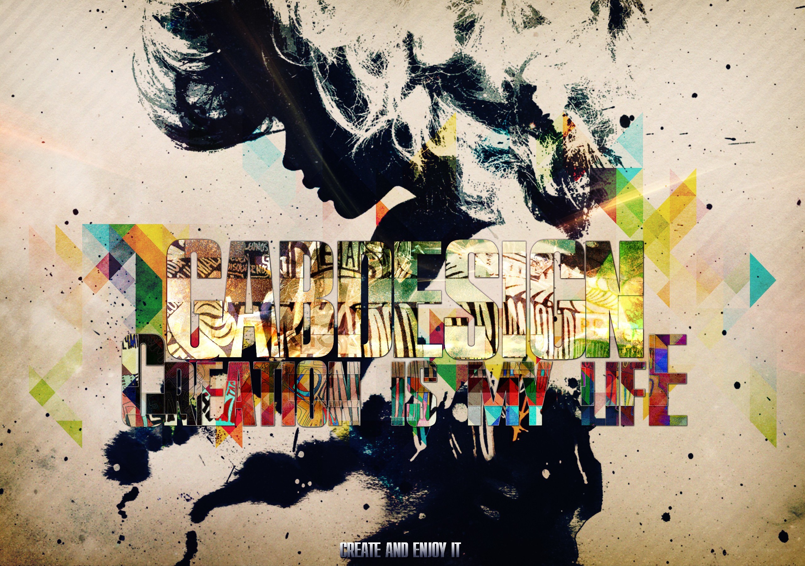 artistic design with text