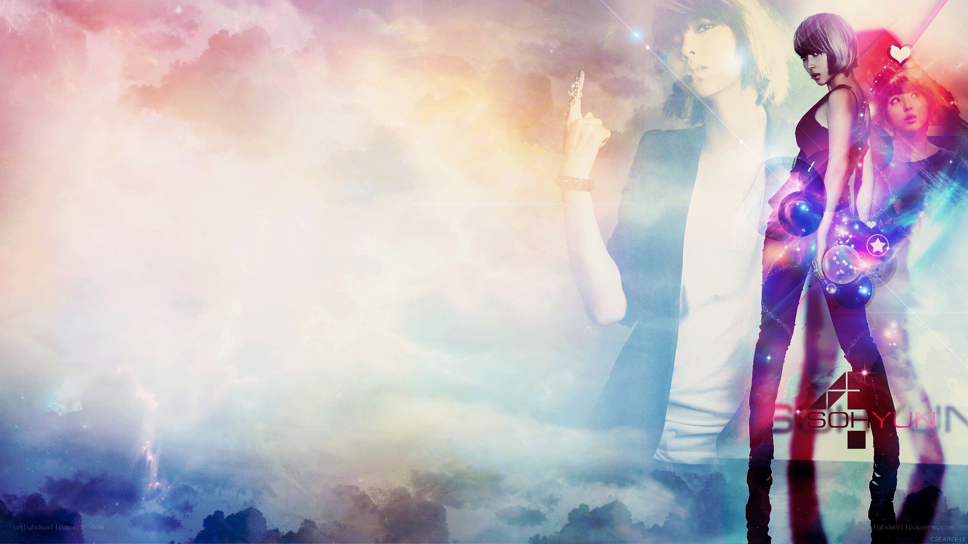 artistic digital collage with figures